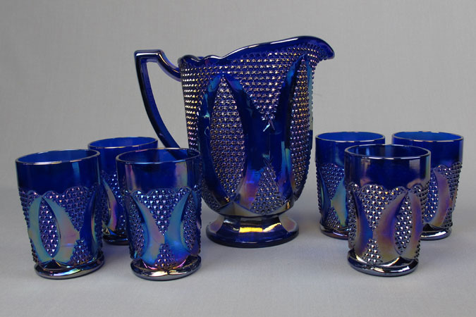 Westmoreland Ice Blue Checkerboard Carnival Glass Water Pitcher – Carnival  Glass